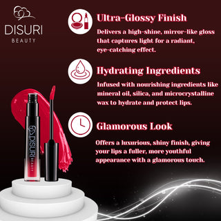 DISURI Beauty Glossy Blast Lip Gloss - Viola (M39)