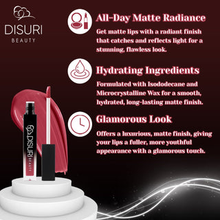 DISURI Beauty Liquid Lipstick - Miami Nights (55)