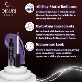 DISURI Beauty Liquid Lipstick - Royal Purple (50)