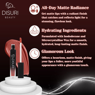 DISURI Beauty Liquid Lipstick - Blush Hour (12)