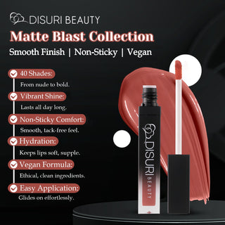 DISURI Beauty Liquid Lipstick - Blush Hour (12)