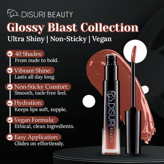 DISURI Beauty Glossy Blast Lip Gloss - Mocha (M35)