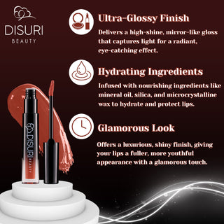 DISURI Beauty Glossy Blast Lip Gloss - Nana (M50)