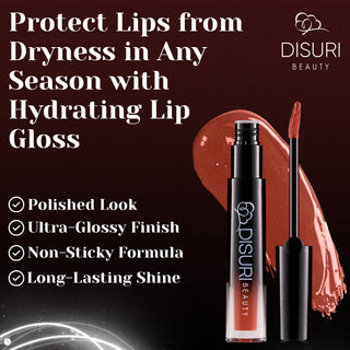 DISURI Beauty Glossy Blast Lip Gloss - Nana (M50)