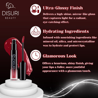 DISURI Beauty Glossy Blast Lip Gloss - No Games Please (M64)