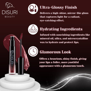 DISURI Beauty Glossy Blast Lip Gloss - La Brechadora (M62)