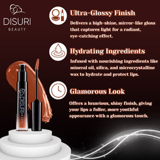 DISURI Beauty Glossy Blast Lip Gloss - Mo Money' (M49)