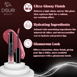 DISURI Beauty Glossy Blast Lip Gloss - Keep It Movin' (M43)