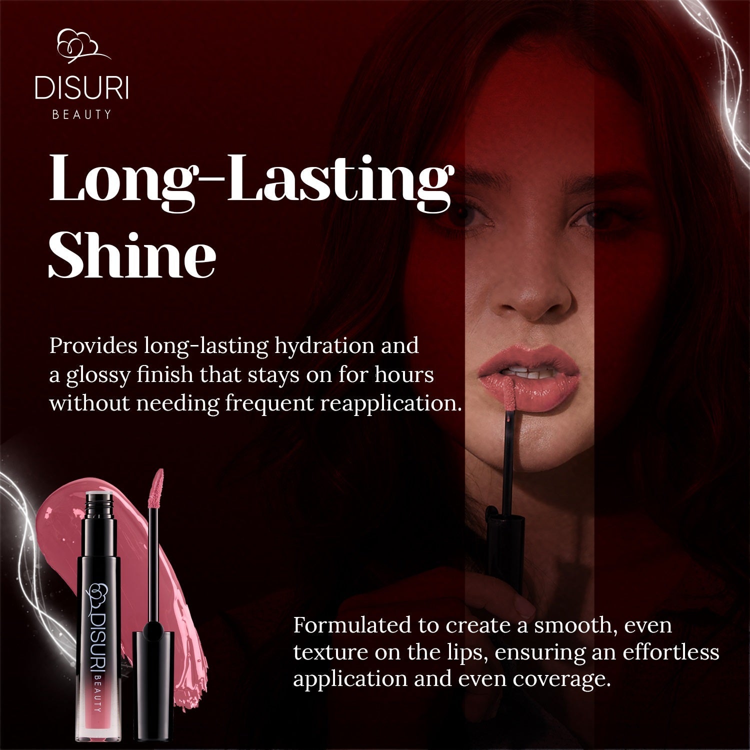 DISURI Beauty Glossy Blast Lip Gloss - Keep It Movin' (M43)