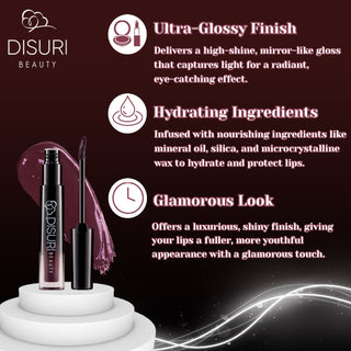 DISURI Beauty Glossy Blast Lip Gloss - Harlem (M72)
