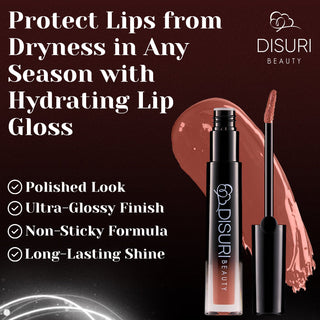 DISURI Beauty Glossy Blast Lip Gloss - Schnicker (M36)