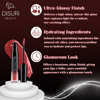 DISURI Beauty Glossy Blast Lip Gloss - Keep It Thoro (M40)
