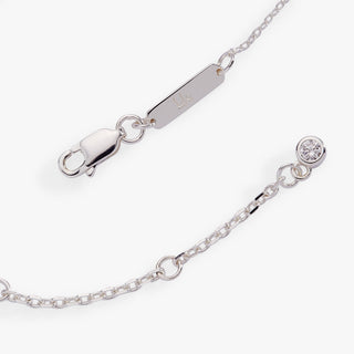 Star of David Delicate Pave Beaded Chain Bracelet