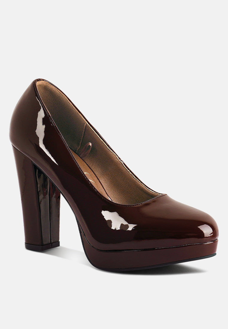 Dixie Patent Faux Leather Pump Sandals - Glamourous Grace