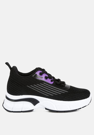 Neolyne Lug Sole Athletic Sneakers - Glamourous Grace