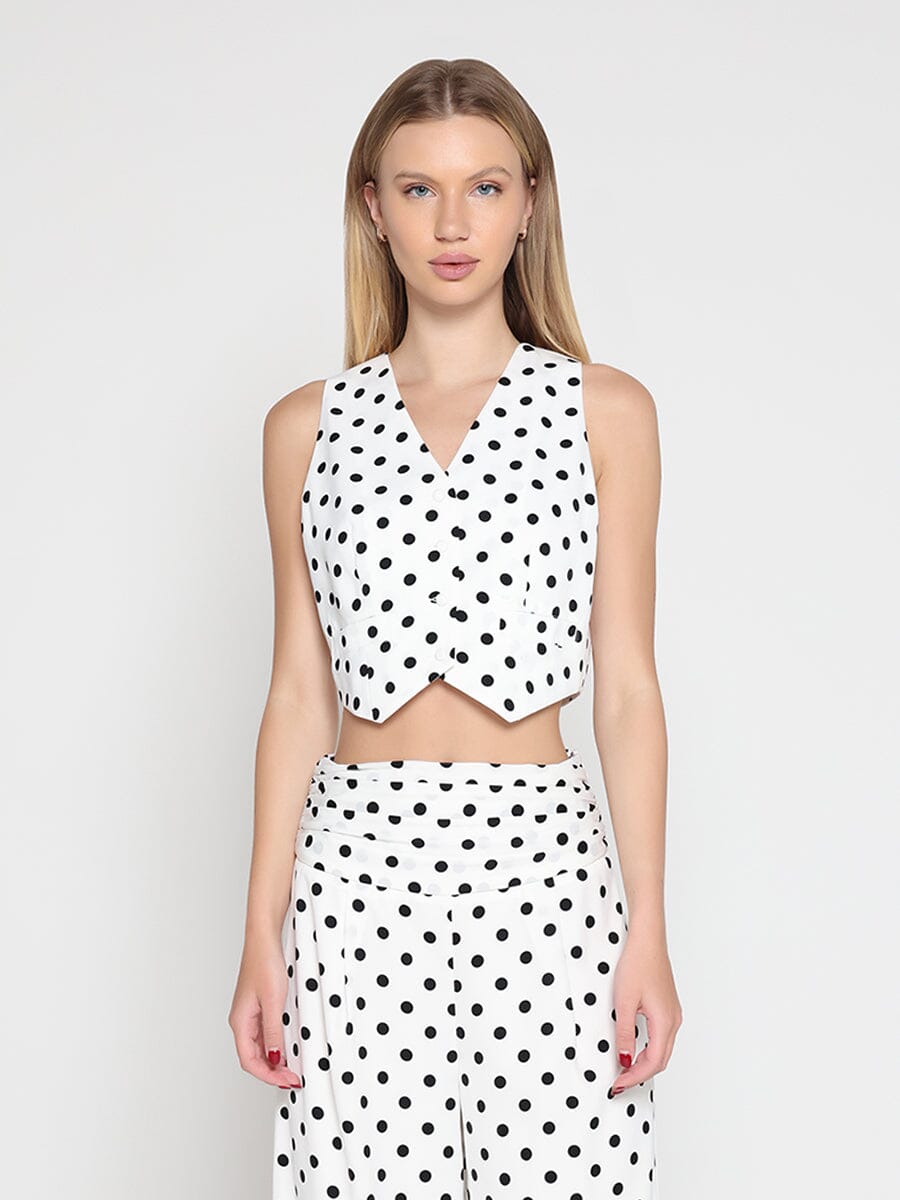 Dot print jacket type top - Glamourous Grace