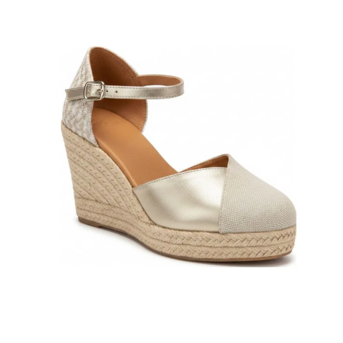 Jimena High Strap Gold-Linen - Glamourous Grace