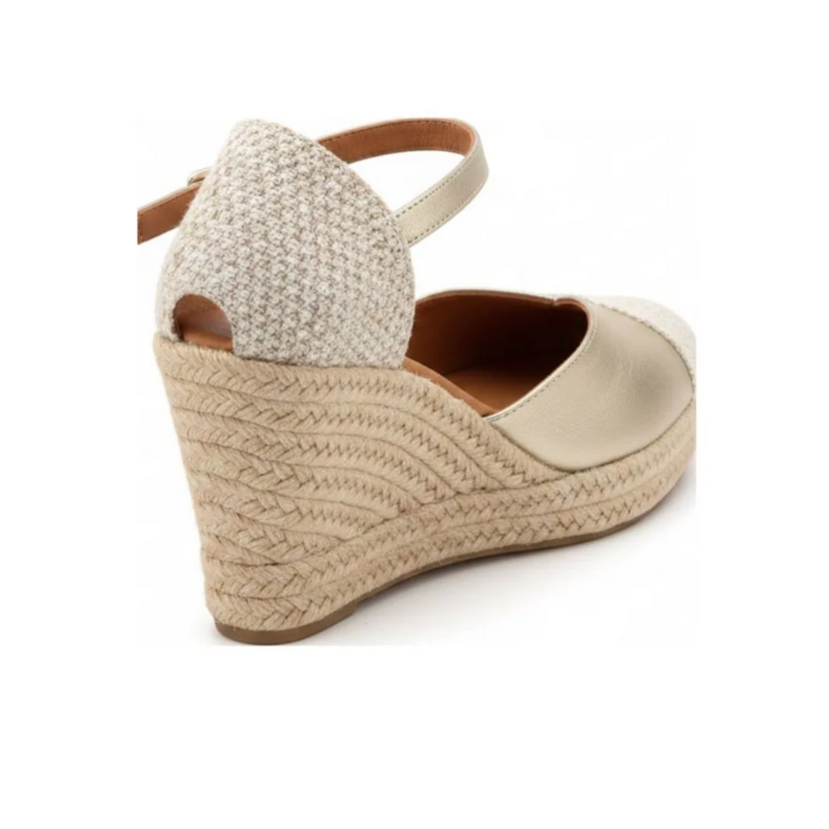 Jimena High Strap Gold-Linen - Glamourous Grace