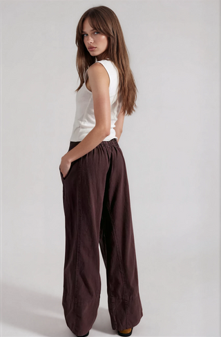 Day's End Linen Pull-On Pants Double Espresso - Glamourous Grace
