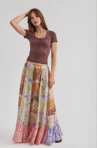 Santa Eulalia Printed Maxi Skirt - Glamourous Grace