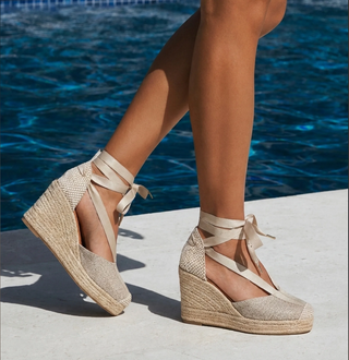 Jimena High Laces Gold Woven Lace-Up - Glamourous Grace