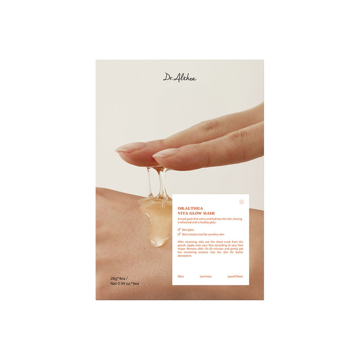 Dr.Althea Vita Glow Mask Sheet 28g X 4ea - Glamourous Grace