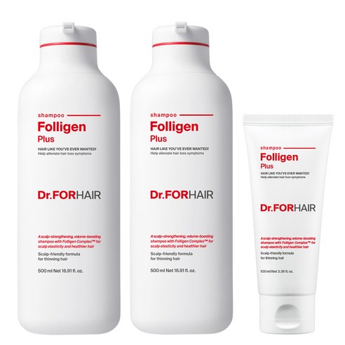 Dr.FORHAIR Folligen Plus Shampoo SET 500ml x 2P + 100ml - Glamourous Grace