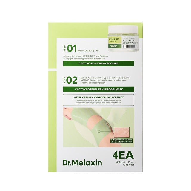 Dr.Melaxin Cactox Jelly Cream Booster & Pore Relief Hydrogel Mask Set 4ea - Glamourous Grace