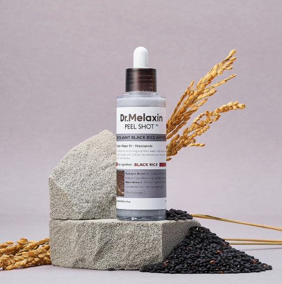 Dr.Melaxin Peel Shot Exfoliating Black Rice Ampoule 80ml - Glamourous Grace