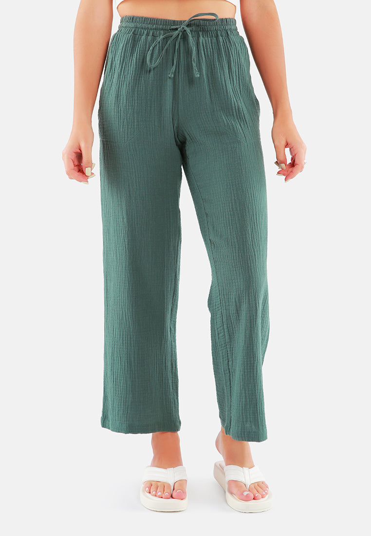 Drawstring Casual Lounge Wide Pants - Glamourous Grace
