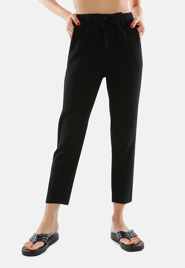 Drawstring Narrow Bottom Summer Pants - Glamourous Grace