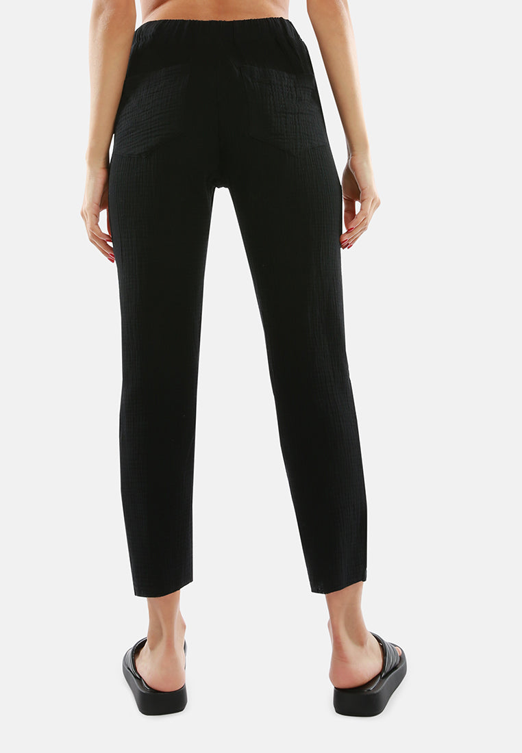 Drawstring Narrow Bottom Summer Pants - Glamourous Grace