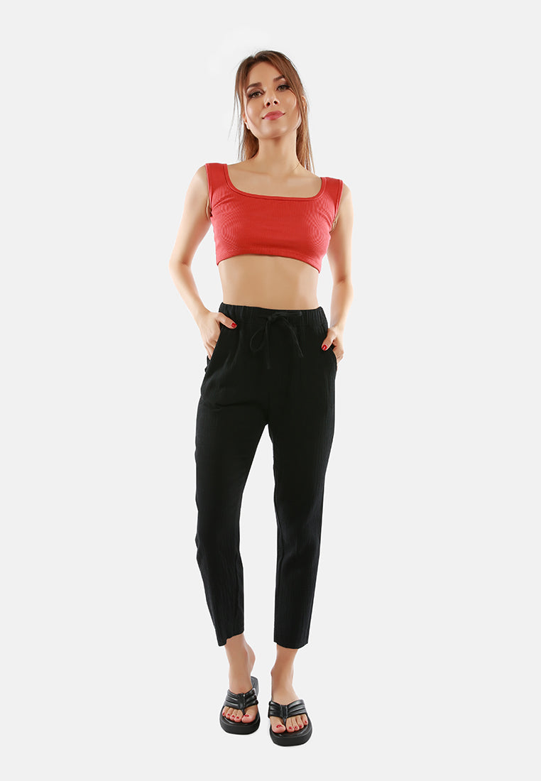 Drawstring Narrow Bottom Summer Pants - Glamourous Grace