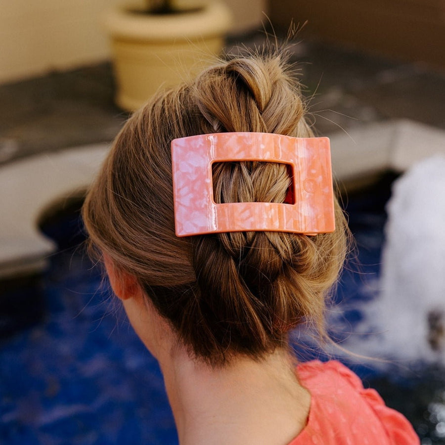Dreamsicle Large Flat Rectangle Hair Clip - Glamourous Grace