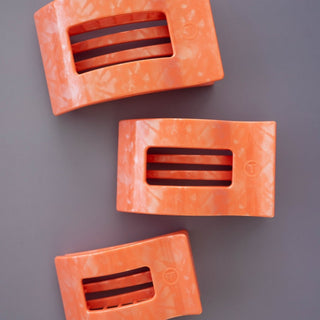 Dreamsicle Large Flat Rectangle Hair Clip - Glamourous Grace