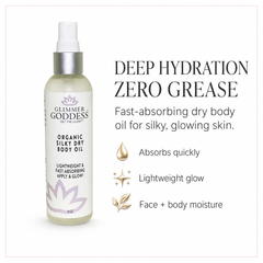 Organic Silky Dry Body Oil – Fast-Absorbing Formula