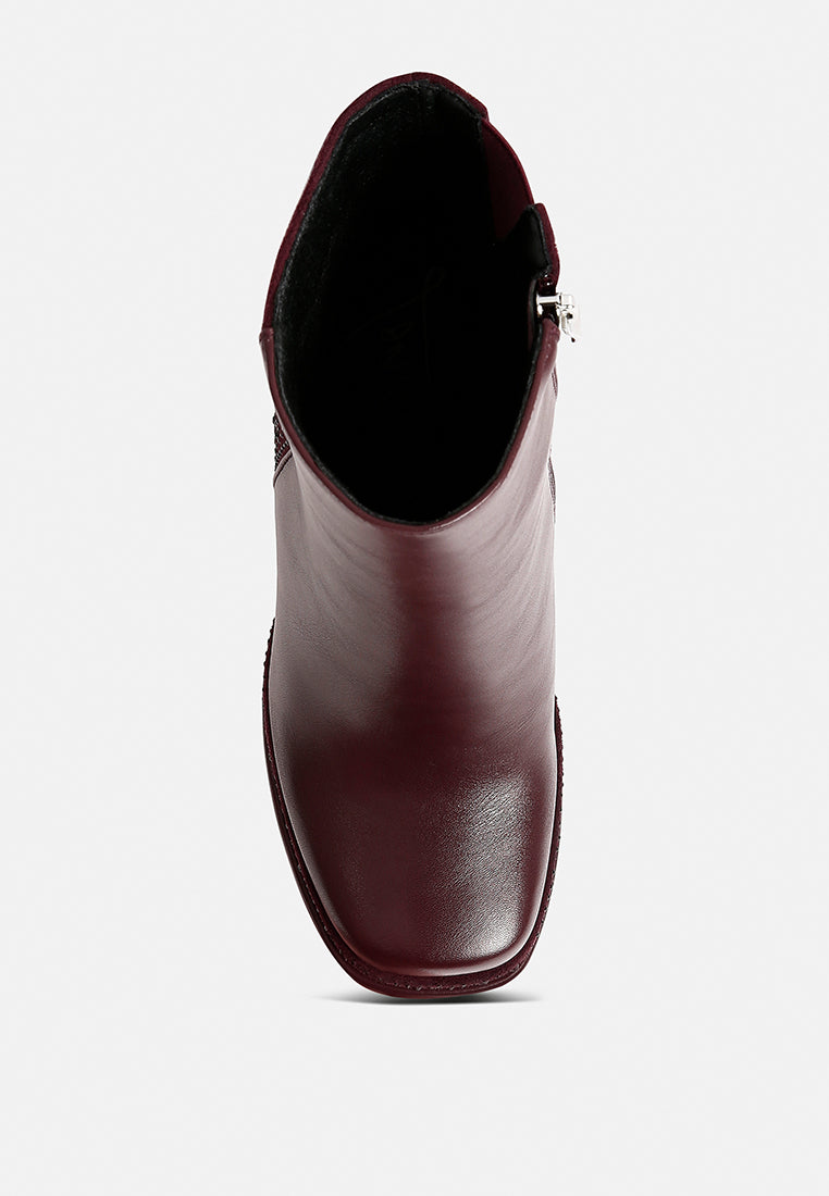 Dryday Diamante Zip Up Block Heel Boots - Glamourous Grace