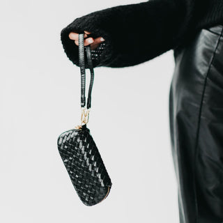 Dylan Woven Sunglass Case Wristlet