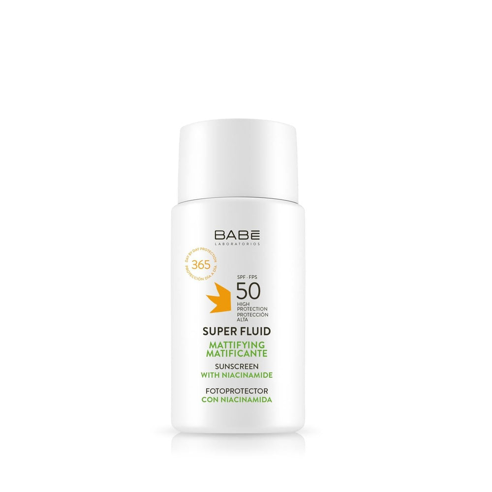 Babe Super Fluid Mattifying Sunscreen SPF50+ 50ml - Lightweight, Oil-Free Sun Protection for Oily Skin - Glamourous Grace