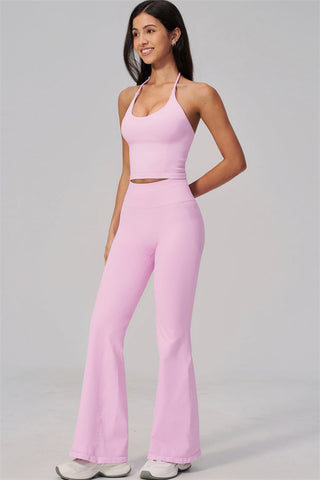 The Align Halter Tank Top Flared Leggings 2-Piece Set