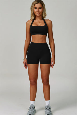 The Bold Halter Sports Bra Shorts 2-Piece Set