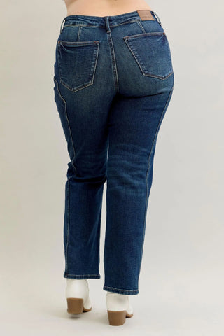 Judy Blue Seam Detail Straight Leg Jeans