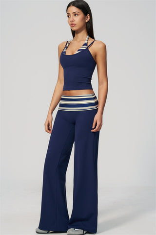 The Enliven Halter Tank Top Straight Leg Pants 2-Piece Set