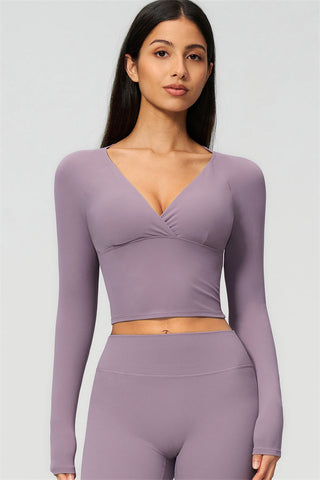 The Lox Long Sleeve Crop top Shorts 2-Piece Set