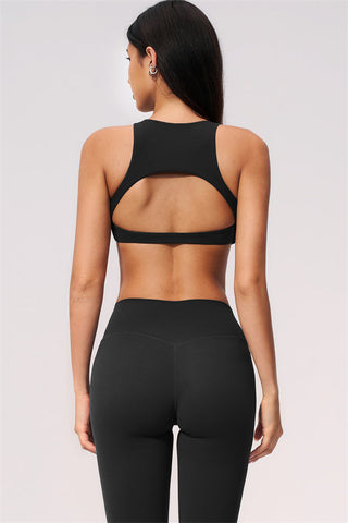 The Twirl Open Back Sports Bra Capri Leggings 2-Piece Set