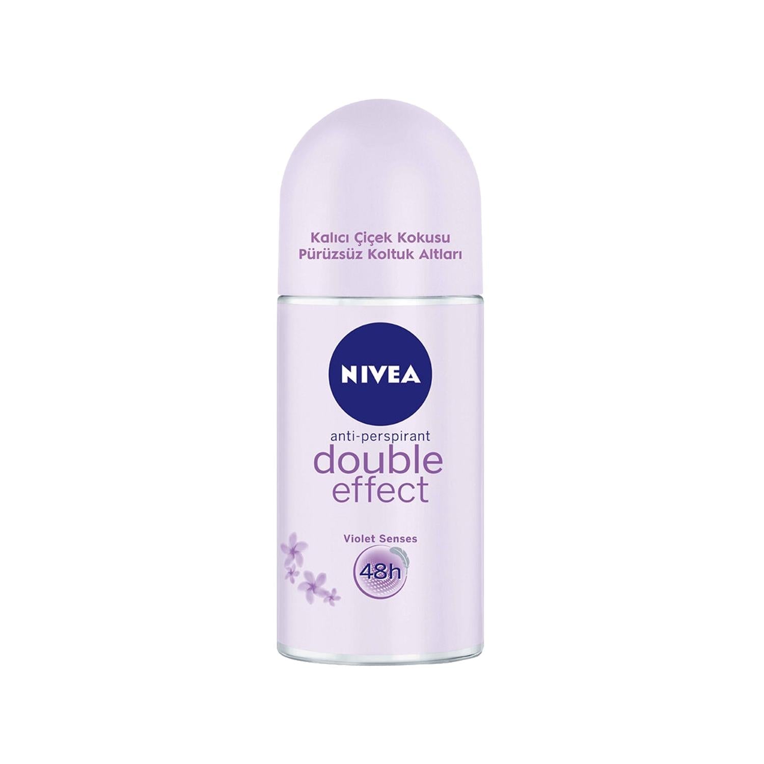 Nivea Double Effect Roll-On Deodorant - 50 ml Antiperspirant for Effective Odor Protection - Glamourous Grace