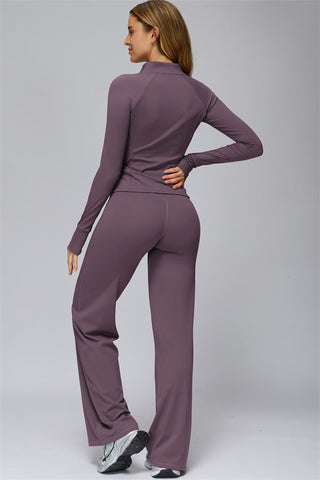 The FlexCore Pure Zip Jacket Flared Leggings 2-Piece Set