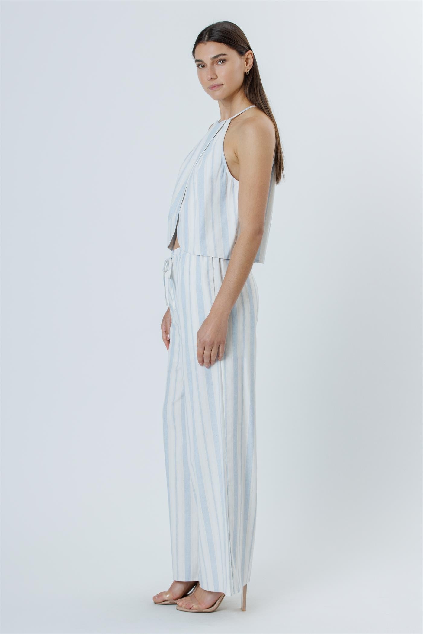 Santorini Striped Halter Top