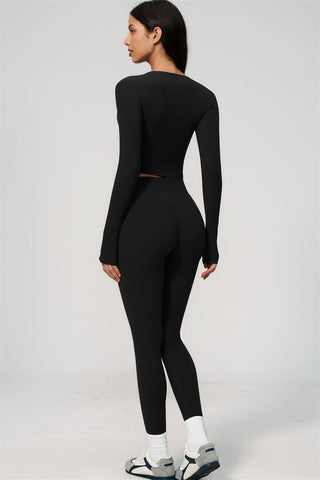 The Lox Long Sleeve Crop top Leggings 2-Piece Set