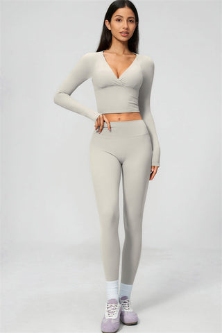 The Lox Long Sleeve Crop top Leggings 2-Piece Set